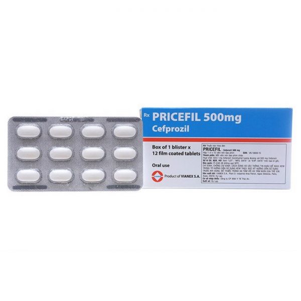 Quy cách đóng gói Thuốc Pricefil 500mg Quy cách đóng gói Thuốc Pricefil 500mg