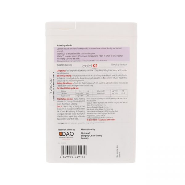 calci-k2-strong-bone-60-vien-494 Thuốc Calci K2 Strong Bone là thuốc gì?