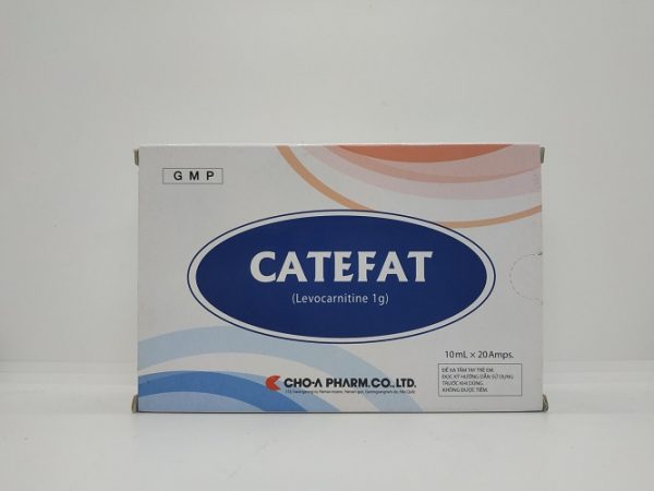 Catefat - Điều trị thiếu hụt carnitine, độc valproate, thiếu hụt carnitine chính