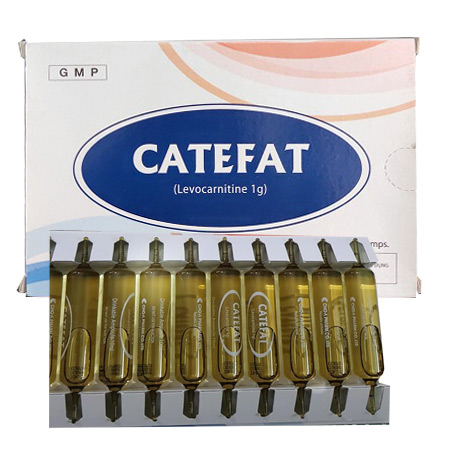 Catefat - Điều trị thiếu hụt carnitine, độc valproate, thiếu hụt carnitine chính