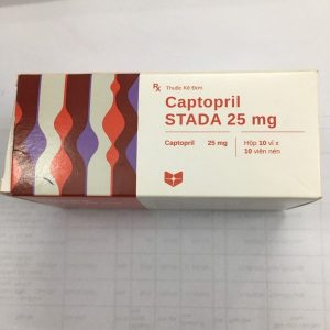 Captopril 25mg - Điều trị các bệnh tăng huyết áp, suy tim