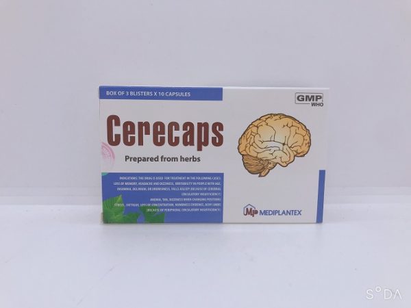 Cerecaps - Điều trị suy giảm trí nhớ, đau đầu, hoa mắt chóng mặt