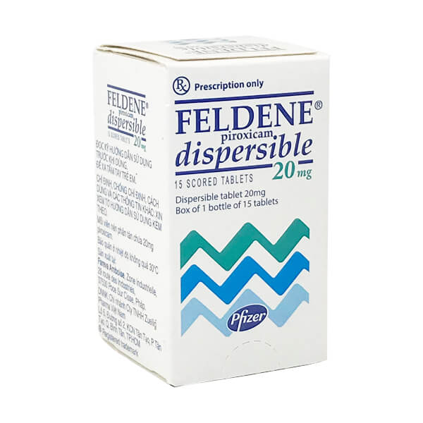 Quy cách đóng gói Thuốc Feldene dispersible 20mg Quy cách đóng gói Thuốc Feldene dispersible 20mg