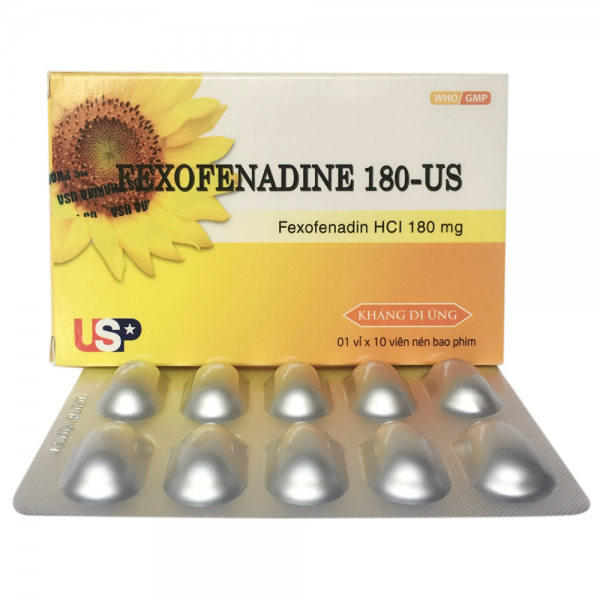 Quy cách đóng gói Thuốc Fexofenadine 180 Quy cách đóng gói Thuốc Fexofenadine 180