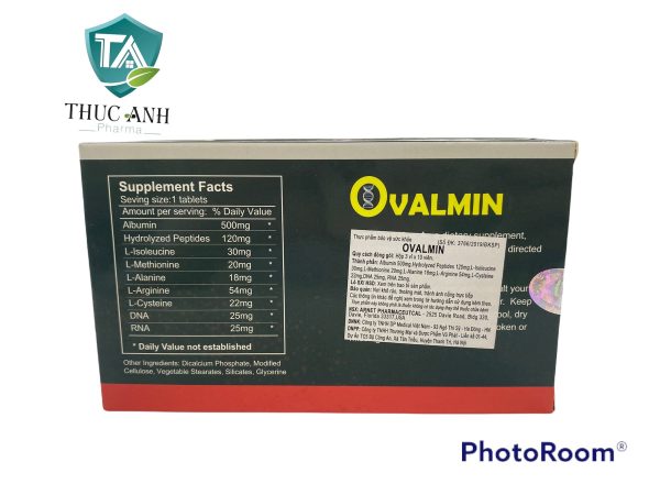 Ovalmin 1-min Thành phần có trong 1 viên Ovalmin