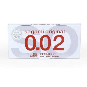 Bao cao su Sagami Original 0.02 - Siêu mỏng, nhiều chất bôi trơn, trong suốt, không mùi