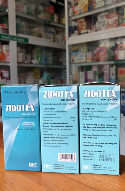 Quy cách đóng gói Thuốc Zidotex Quy cách đóng gói Thuốc Zidotex