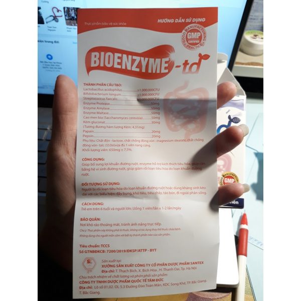 Quy cách đóng gói Bioenzyme TD Quy cách đóng gói Bioenzyme TD