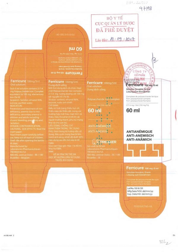 VN-20682-17-Y_001 Thuốc Ferricure 100mg/5ml là thuốc gì?