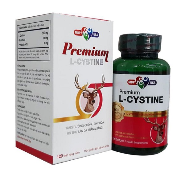 Premium L-Systine - Giúp làm trắng sáng da, mờ thâm nám, nuôi dưỡng tóc, móng chắc khỏe
