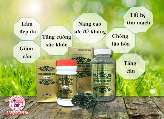 Công dụng của Spirulina 500 - MDP Công dụng của Spirulina 500 - MDP