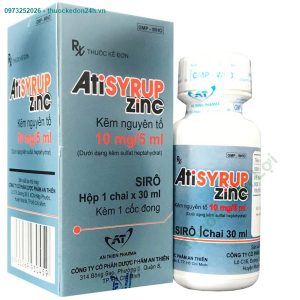 Quy cách đóng gói Thuốc ATISYRUP ZINC
