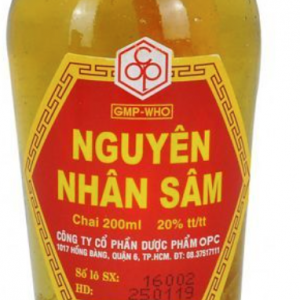 Quy cách đóng gói Nguyên Nhân Sâm chai 200ml
