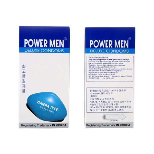 Quy cách đóng gói Bao cao su Power men viagra Quy cách đóng gói Bao cao su Power men viagra