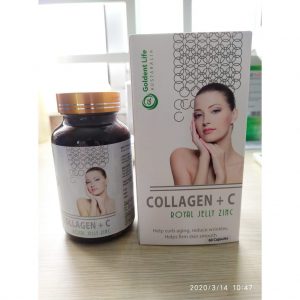 Quy cách đóng gói Collagen + C Royal Jelly Zinc hộp 60 viên