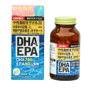 Quy cách đóng gói DHA EPA Orihiro 180 viên 
