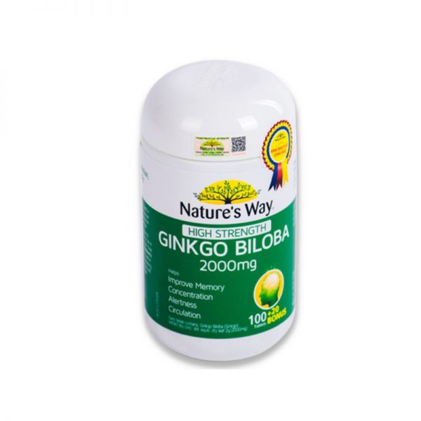 Quy cách đóng gói Ginkgo Biloba 2000mg Nature Way Quy cách đóng gói Ginkgo Biloba 2000mg Nature Way