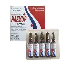 Quy cách đóng gói Thuốc Haemup injection hộp 5 ống 