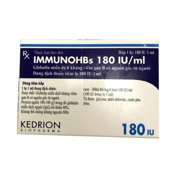 Giới thiệu về Immunohbs 180 IU/ml Giới thiệu về Immunohbs 180 IU/ml