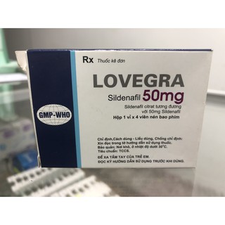 Quy cách đóng gói Thuốc Lovegra 50mg Quy cách đóng gói Thuốc Lovegra 50mg