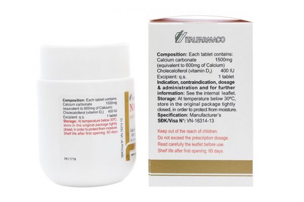 Thành phần của Thuốc NateCal D3 Thành phần của Thuốc NateCal D3