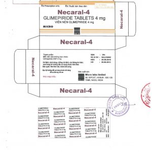 Quy cách đóng gói Thuốc Necaral 4mg 