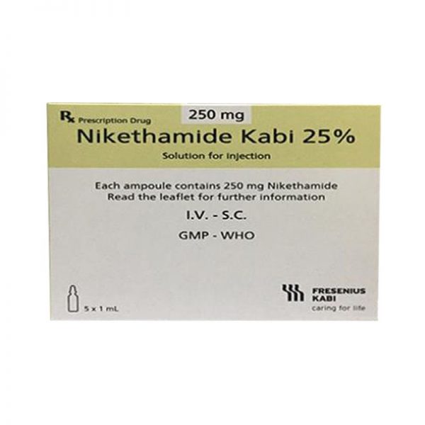 Giới thiệu về Nikethamide Kabi 25% hộp 5 ống Giới thiệu về Nikethamide Kabi 25% hộp 5 ống