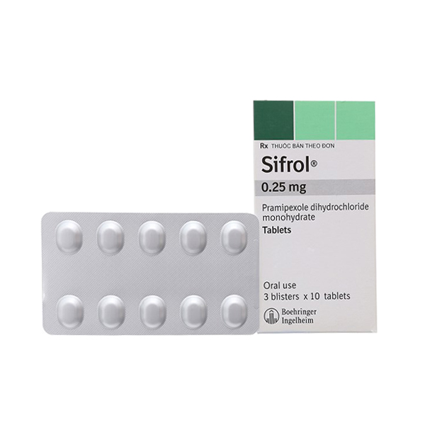 Quy cách đóng gói Thuốc Sifrol 0.25mg Quy cách đóng gói Thuốc Sifrol 0.25mg