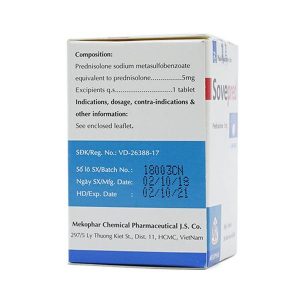 Thành phần của Thuốc Sovepred 5Mg Mekophar 30V