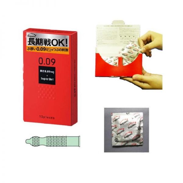 Quy cách đóng gói Bao cao su Sagami 0.09 Quy cách đóng gói Bao cao su Sagami 0.09