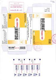 Quy cách đóng gói Thuốc Diclovat suppo 100 