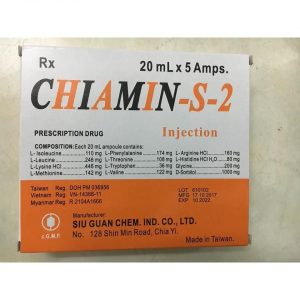 Quy cách đóng gói Thuốc tiêm Chiamin-S-2 20Ml 