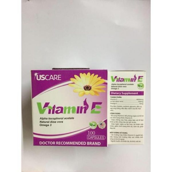 Quy cách đóng gói Vitamin E UScare Quy cách đóng gói Vitamin E UScare