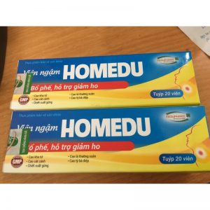 Quy cách đóng gói thuốc Viên ngậm ho Homedu (tuýp 20 viên)