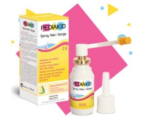 Quy cách đóng gói Xịt Mũi Họng Pediakid Pháp 20Ml 
