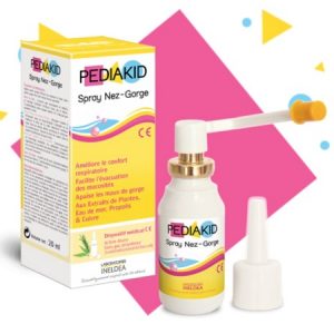 Quy cách đóng gói Xịt Mũi Họng Pediakid Pháp 20Ml 