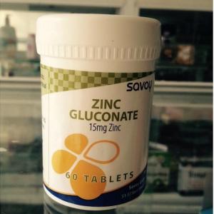 Quy cách đóng gói Zinc Gluconate Tablets lọ 60 viên