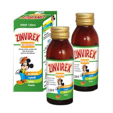 Quy cách đóng gói Thuốc Zinvirex chai 120ml Quy cách đóng gói Thuốc Zinvirex chai 120ml
