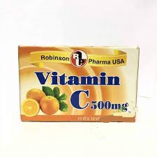 Quy cách đóng gói của thuốc vitamin C robinson – Hộp 100 viên