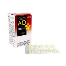 Quy cách đóng gói của thuốc Vitamin AD hộp 40 viên