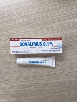 Quy cách đóng gói của thuốc Sovalimus 0,1% 15g