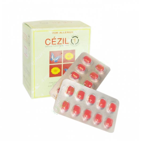 Cezil-cetirizine-Imexpharm-hộp-100v Thuốc Cezil 10mg là gì ?