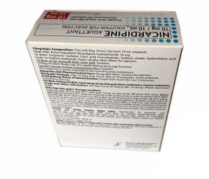 Thông tin sản phẩm thuốc Nicardipine Aguettant 10mg/10ml