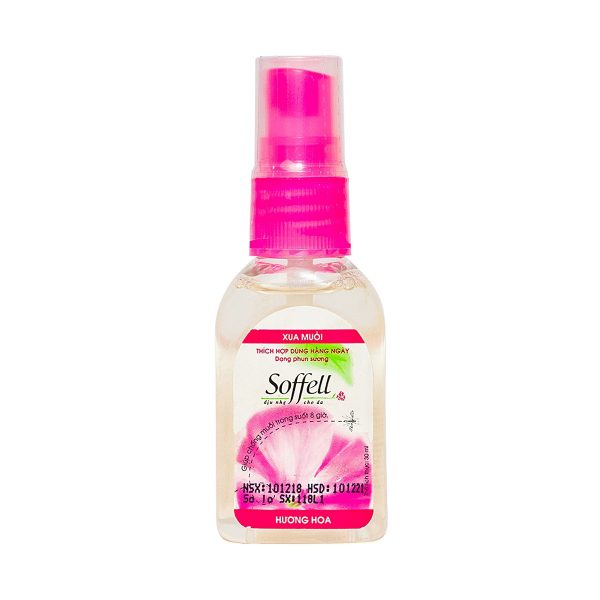 Xịt chống muỗi Soffell hương hoa 30ml1 Xịt chống muỗi Soffell hương hoa 30ml1