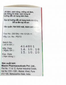 Quy cách đóng gói thuốc Ziptum Sachet