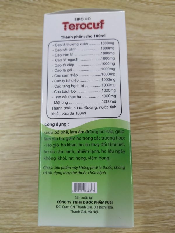 torecuf-2 Tác dụng phụ của thuốc Terocuf
