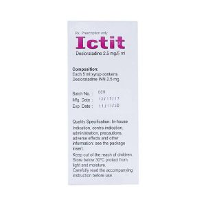 Quy cách đóng gói của thuốc Ictit 60ml