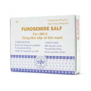 Furosemide Salf 20mg/2ml - Chỉ định phù do tim, gan, thận hay các nguồn gốc khác