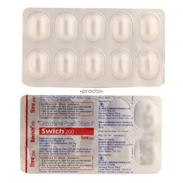 Swich-200 Tablets - Điều trị nhiễm khuẩn nhẹ đến vừa
