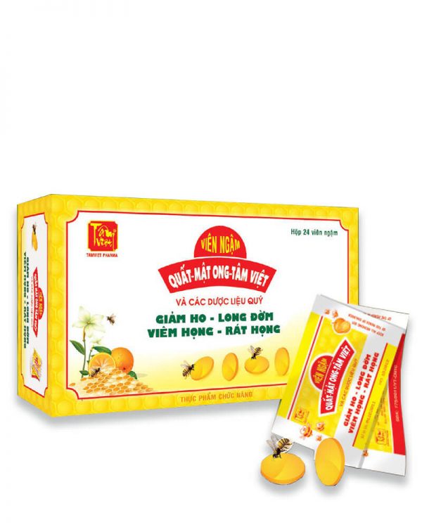 Viên Ngậm Quất Mật Ong Tâm Việt - Điều trị bệnh ho mạn tính, ho lâu ngày